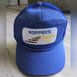 Vtg Koppers Railroad patch trucker hat‎